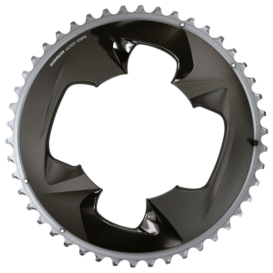 Picture of SRAM Force Chainring - 107mm | 2x12-speed | D1 - Outside | 46 Teeth | Black/Polar Grey