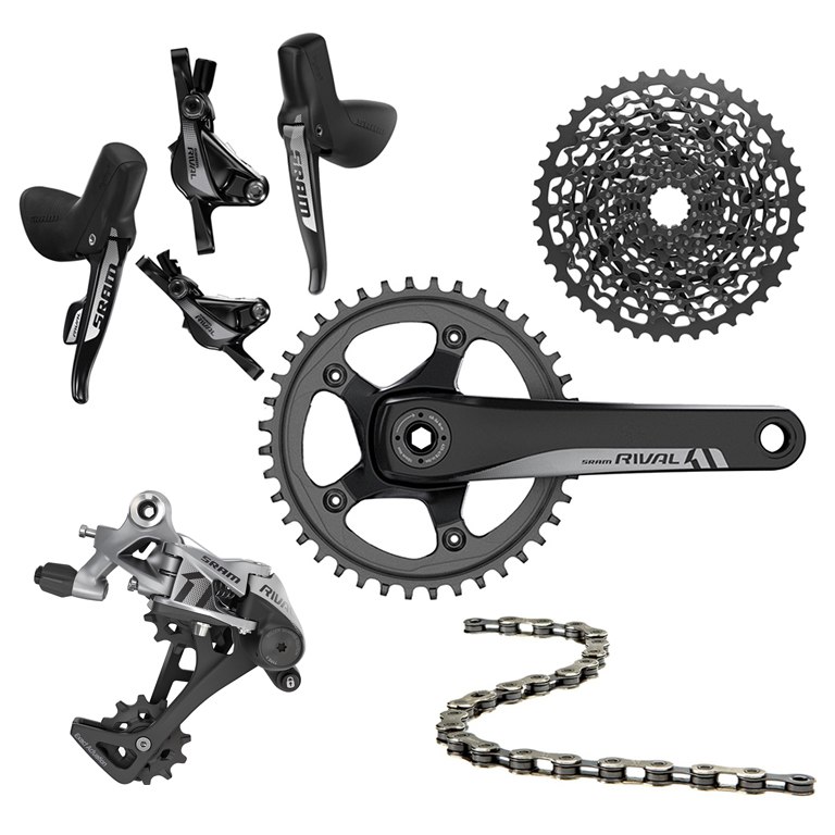 Picture of SRAM Rival 1 Groupset 1x11 Compact - GXP - with hydraulic Disc Brakes