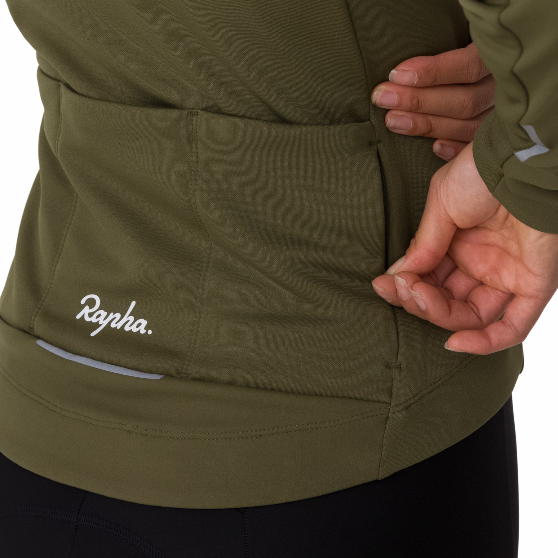 Rapha Core Winter Jacket Women - dark khaki/white | BIKE24