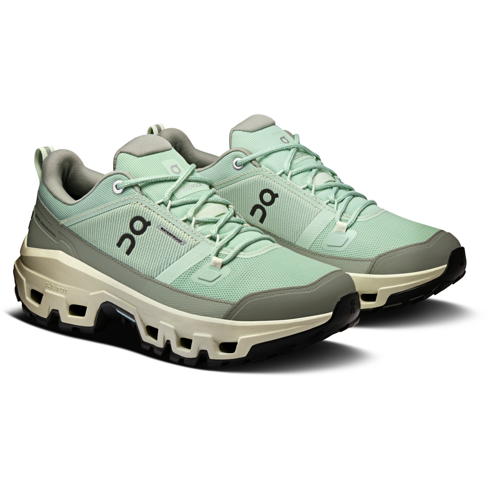 Produktbild von On Cloudrock Low Waterproof Wanderschuhe Damen - Mineral | Aloe