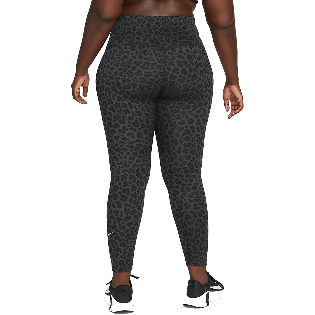 Nike One Leopard High-Rise Tights Women (Plus Size) - dark smoke