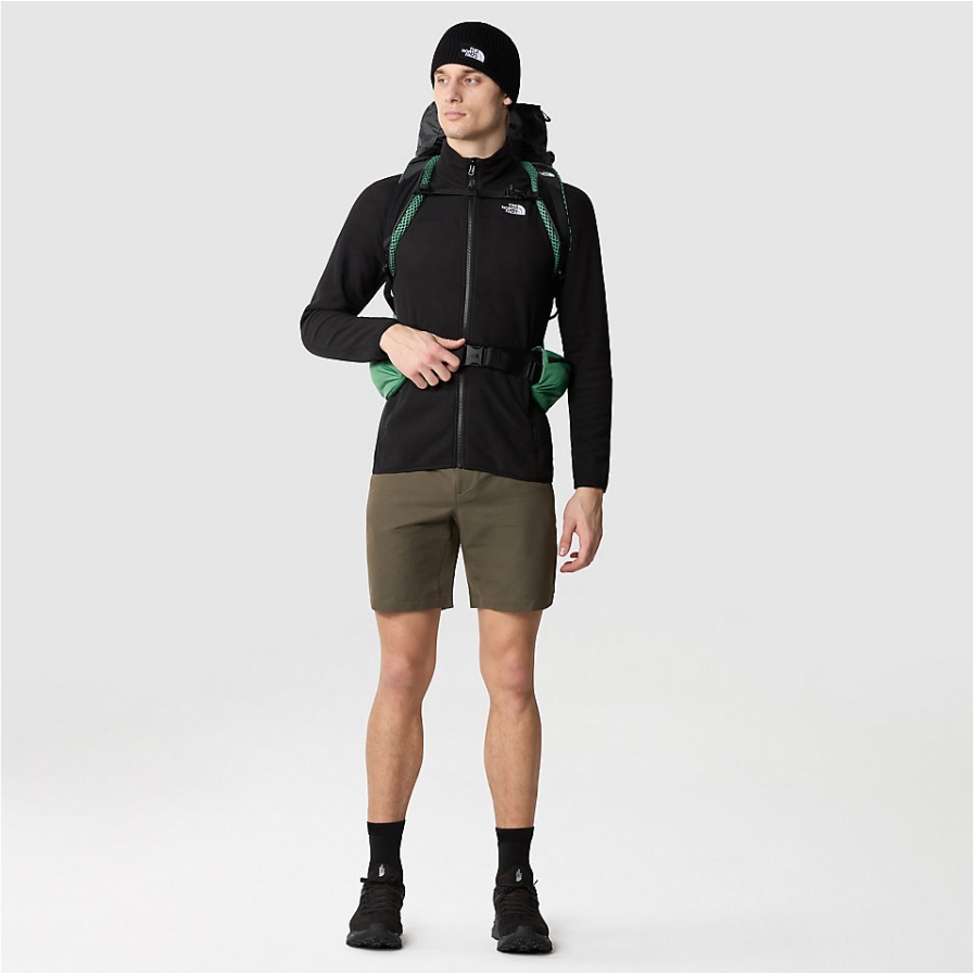 North face green shorts hotsell