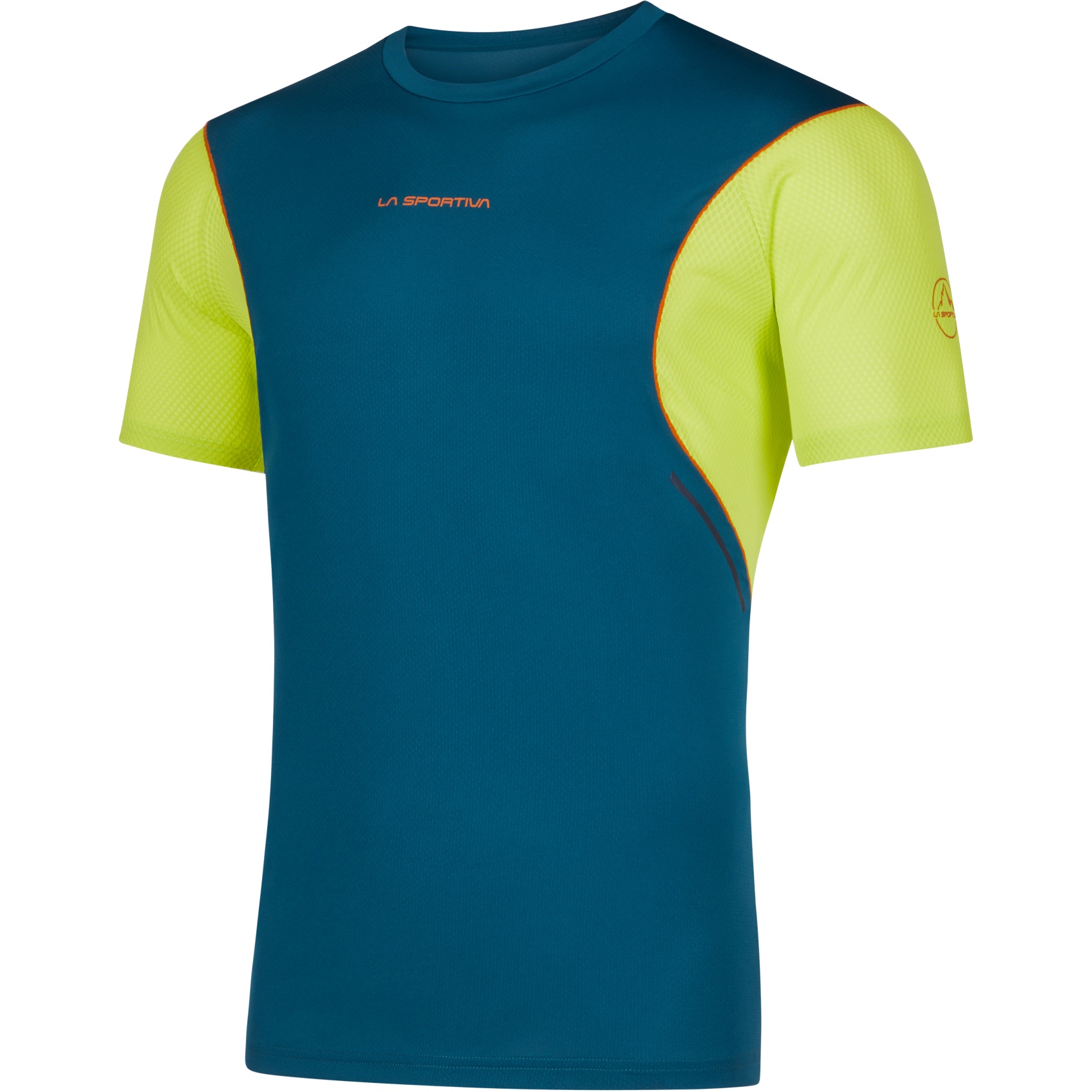Productfoto van La Sportiva Resolute T-Shirt Heren - Storm Blue/Lime Punch