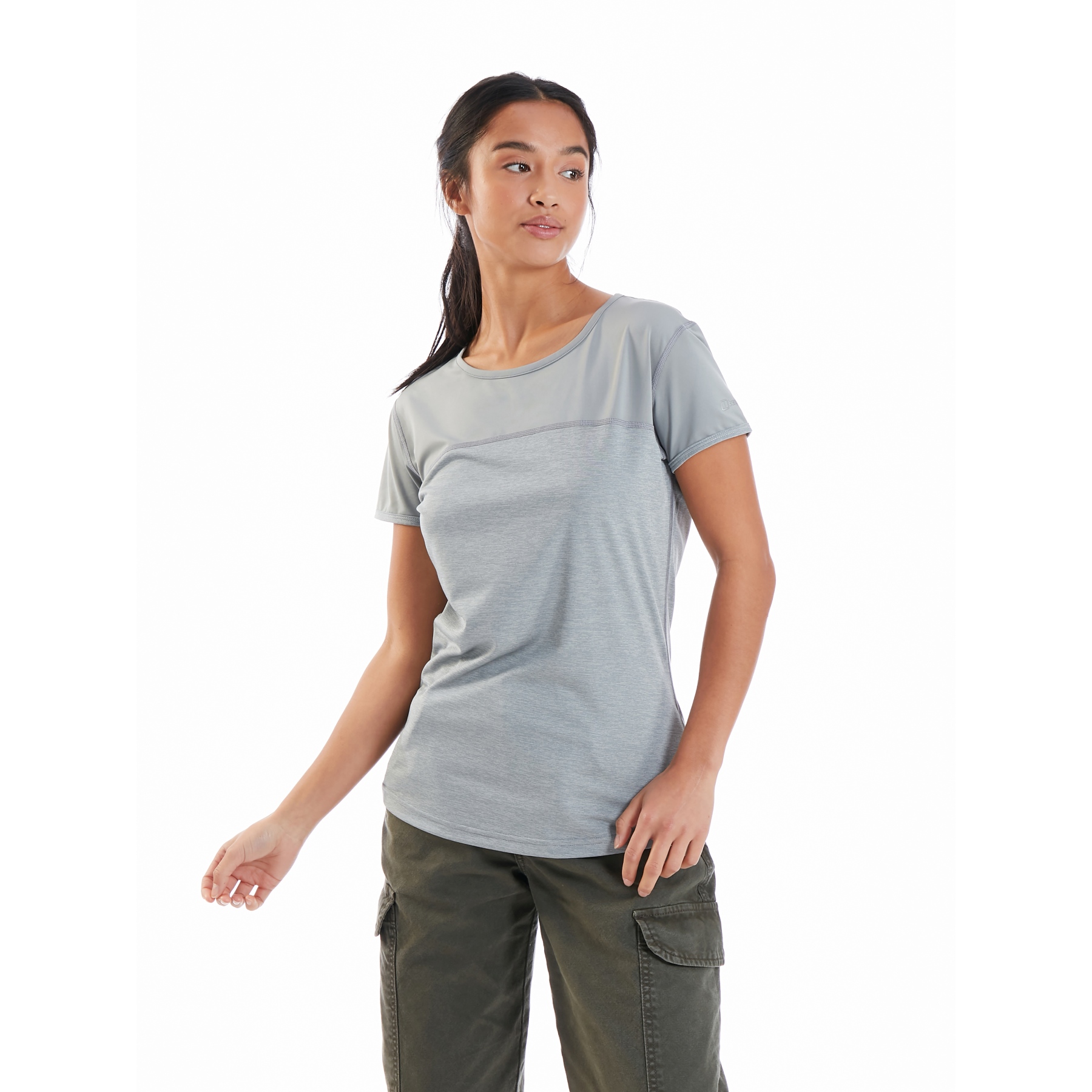 Picture of Berghaus Women&#039;s Voyager Basecrew Tech Tee - Monument/Harbour Mist