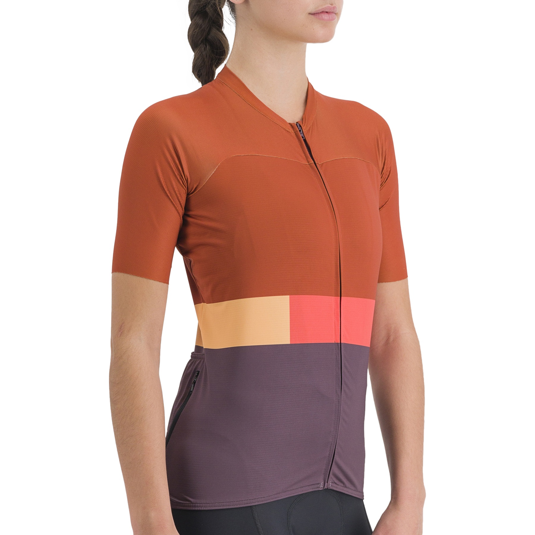 Picture of Sportful Snap Women Bike Jersey - 623 Huckleberry Cayenna Red