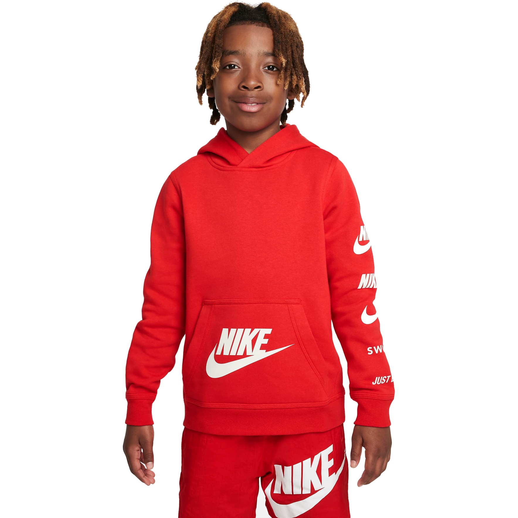 Nike Sportswear Standard Issue Fleece-Hoodie für ältere Kinder - university  red FN7724-657