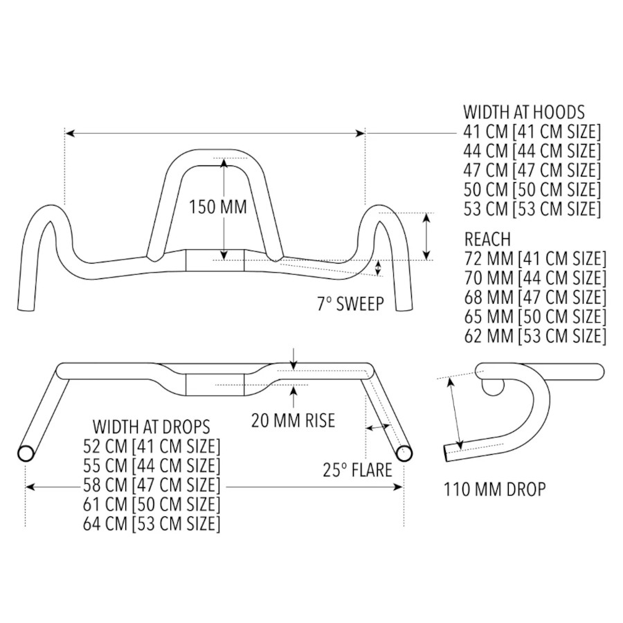 Redshift Kitchen Sink Loop Handlebar - 31.8 | Gravel - 20mm Rise