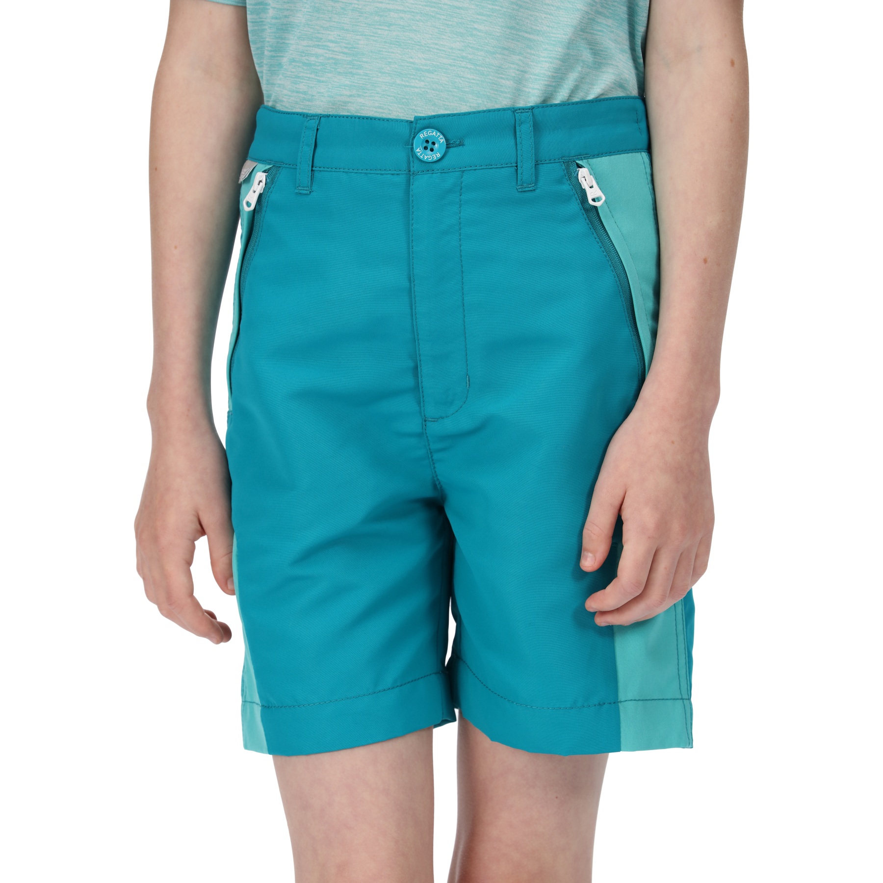 Produktbild von Regatta Sorcer Mountain Shorts II Kinder - Enamel/Turquoise G3T