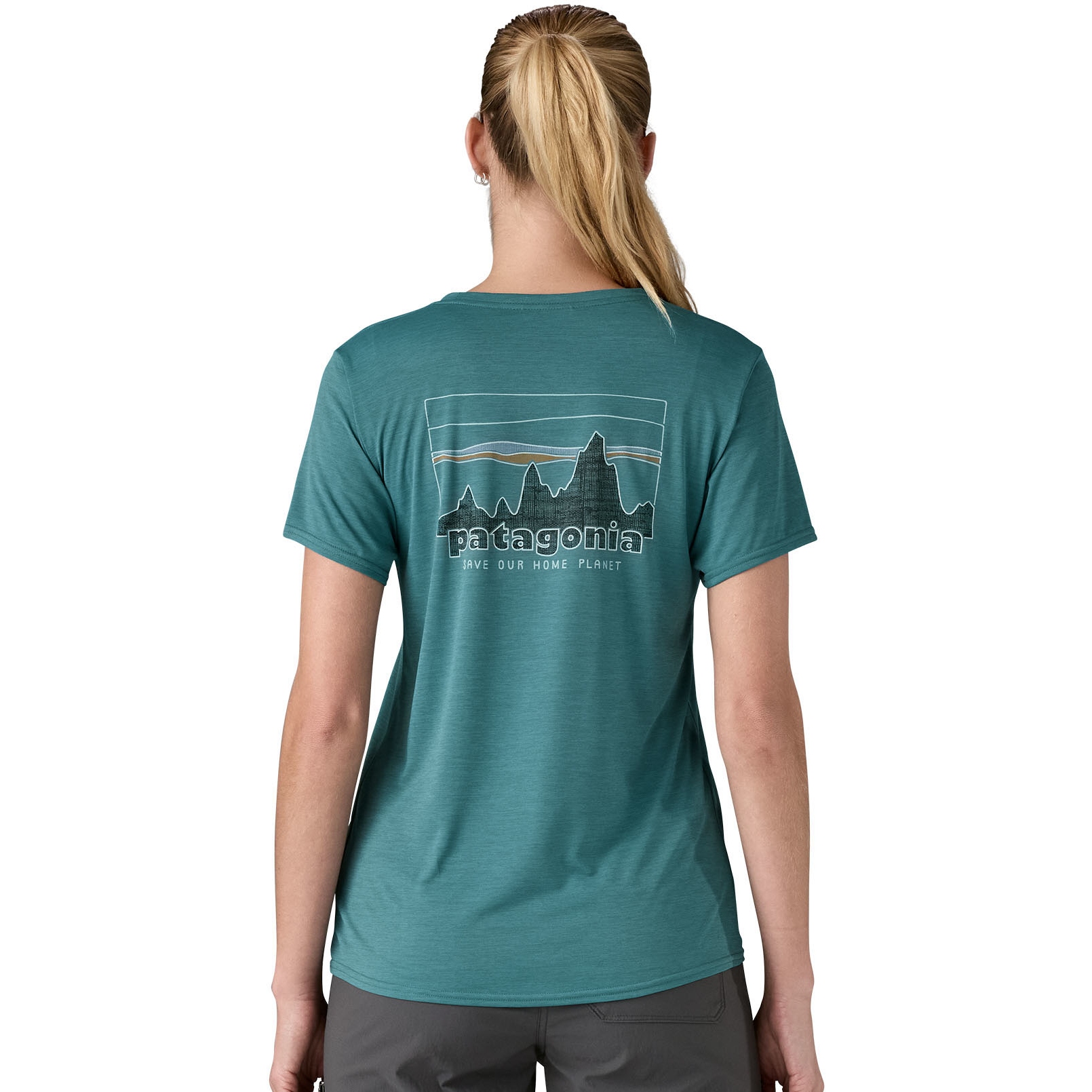 Patagonia Maglietta Donna - Cap Cool Daily Graphic - 73 Skyline: Wetland  Blue X-Dye