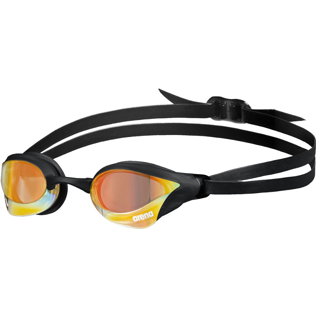 Picture of arena Cobra Core Swipe Mirror Swimming Goggle - Yellow Copper - Black