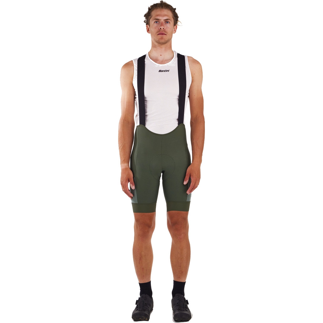 Picture of Santini Gravel Bib Shorts Men 3M1075C3GRAVL - green