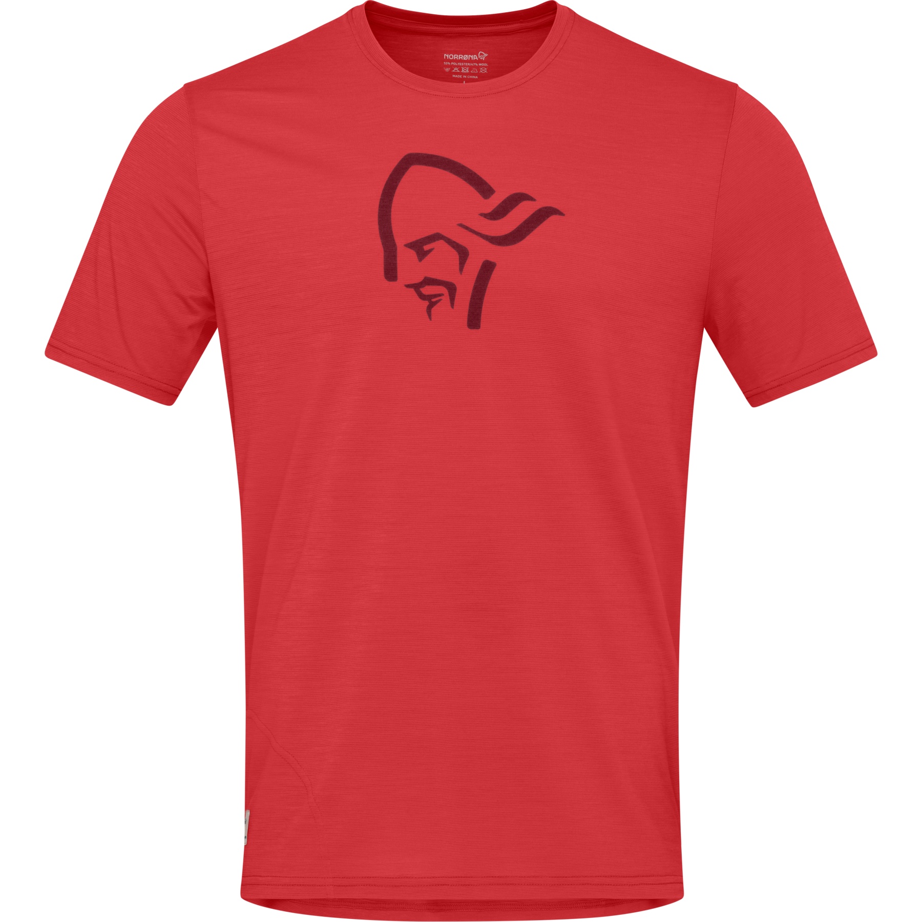 Picture of Norrona femund equaliser merino T-Shirt Men - Paprika Red