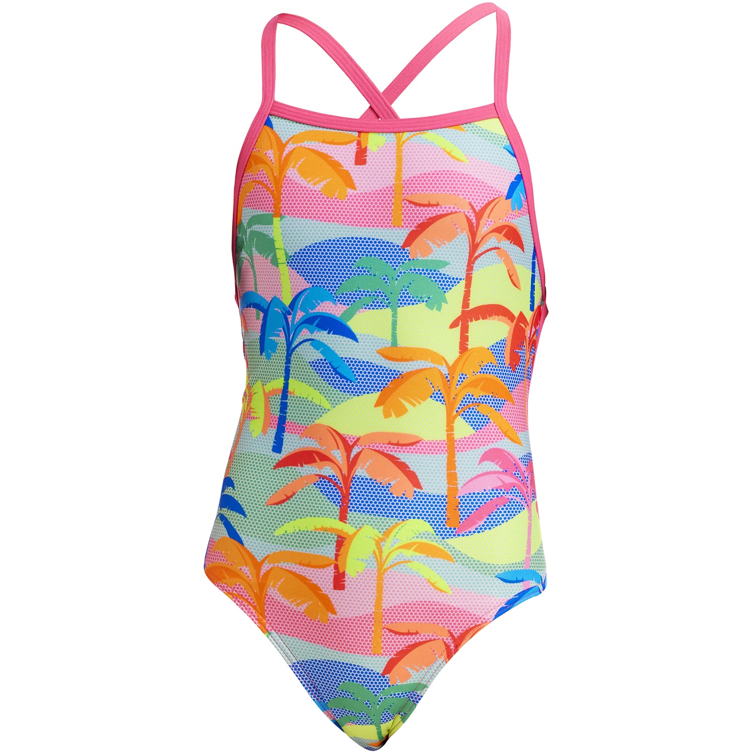 Picture of Funkita Strapped In Eco One Piece Swimsuit Girls - Poka Palm