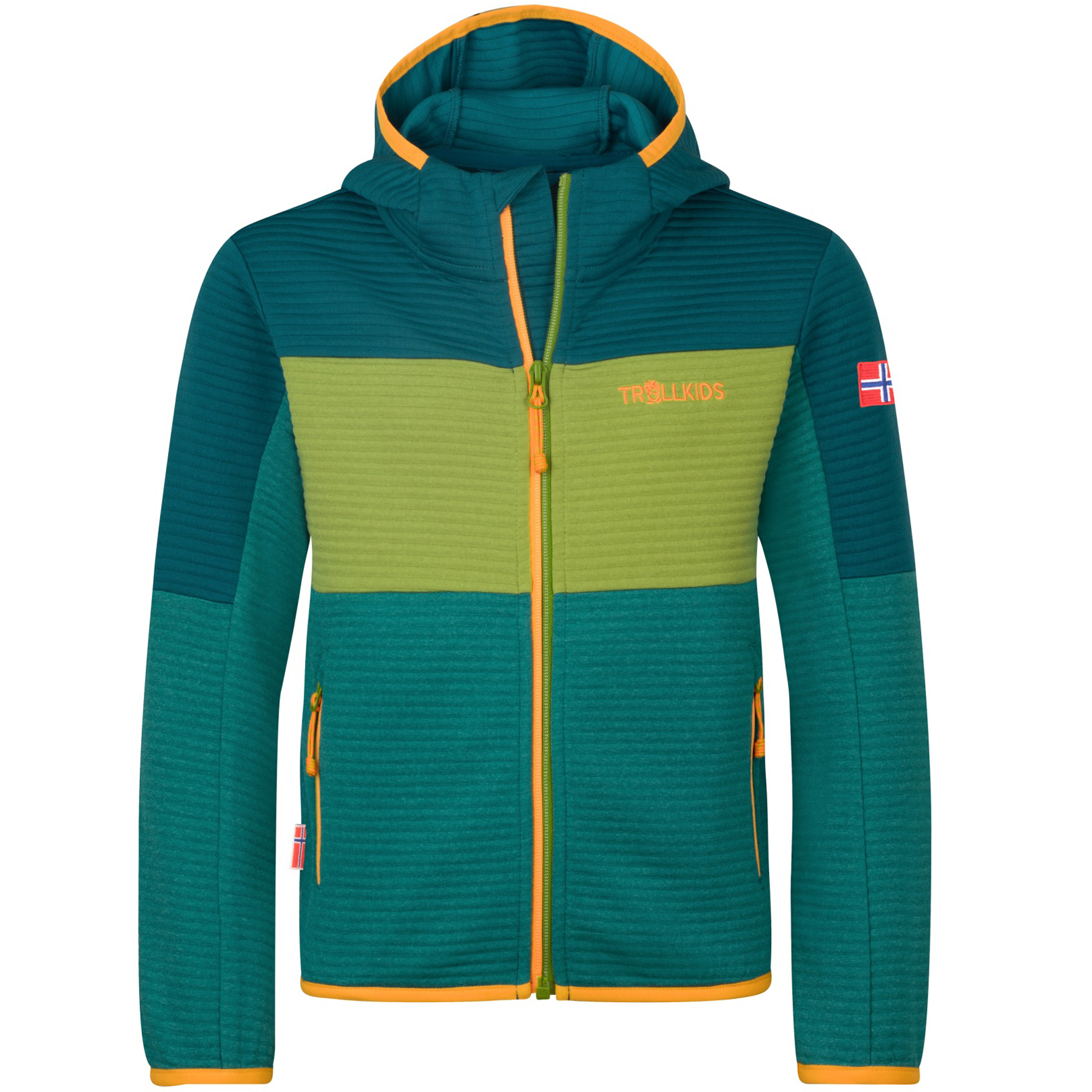 Produktbild von Trollkids Sogndal XT Jacke Kinder - Sea Green/Lagoon Green/Pear Green/Sahara Sunset