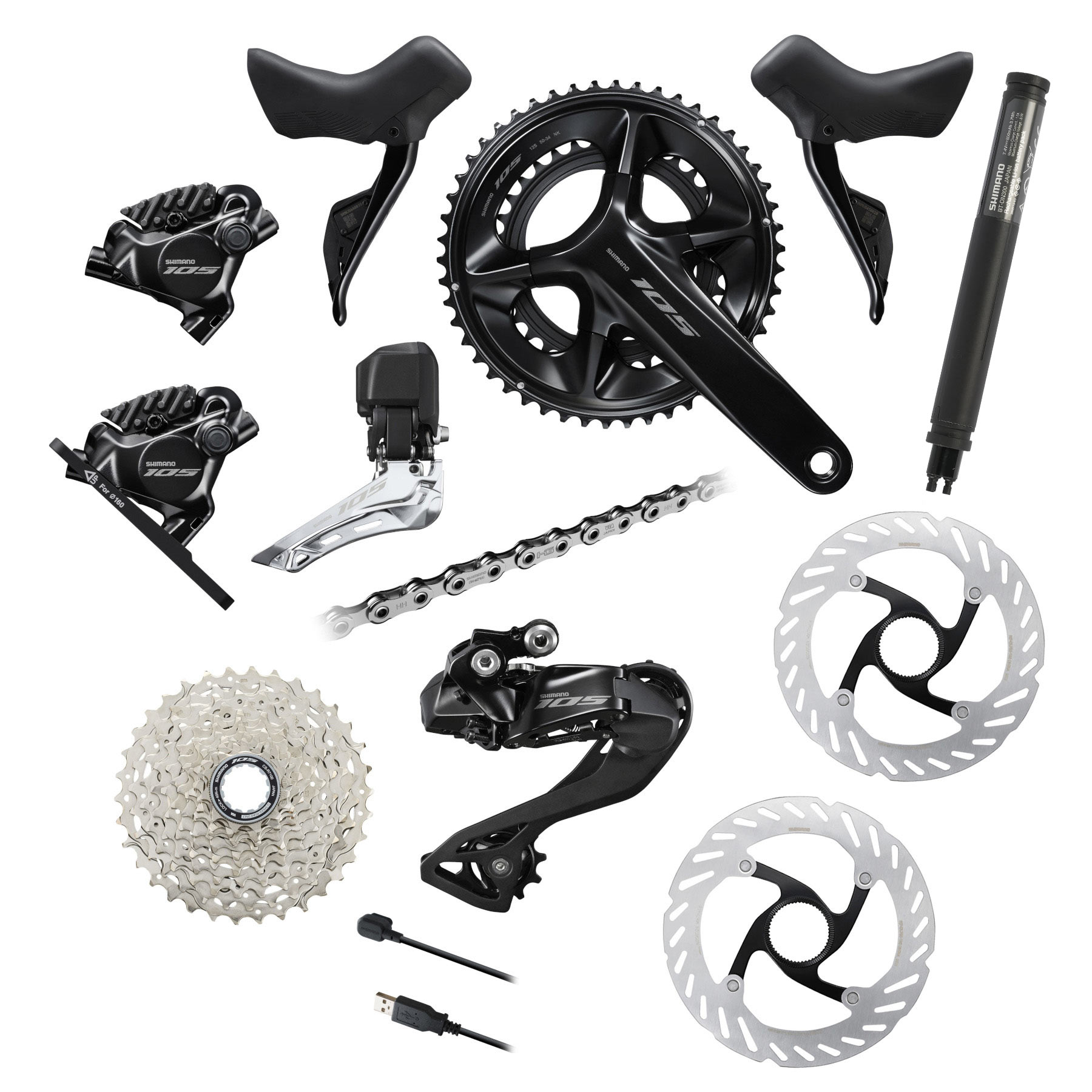 パーツ Shimano 105 Di2 RD-R7150 Shimano 105 R7150 Groupset - Di2 | 2x12-speed | BIKE24
