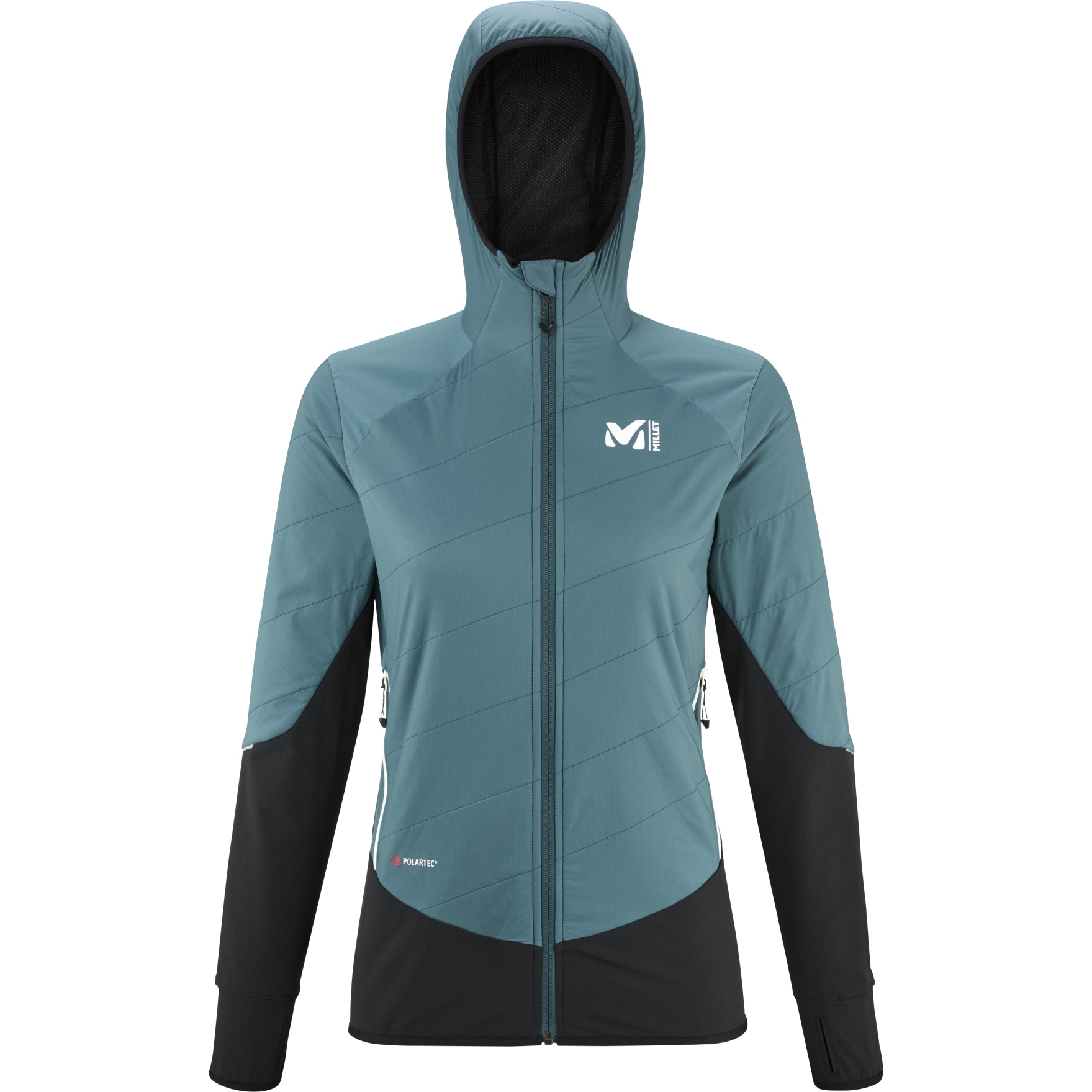 Picture of Millet Touring Speed XCS Hoodie Softshell Jacket Women - Black/Hydro