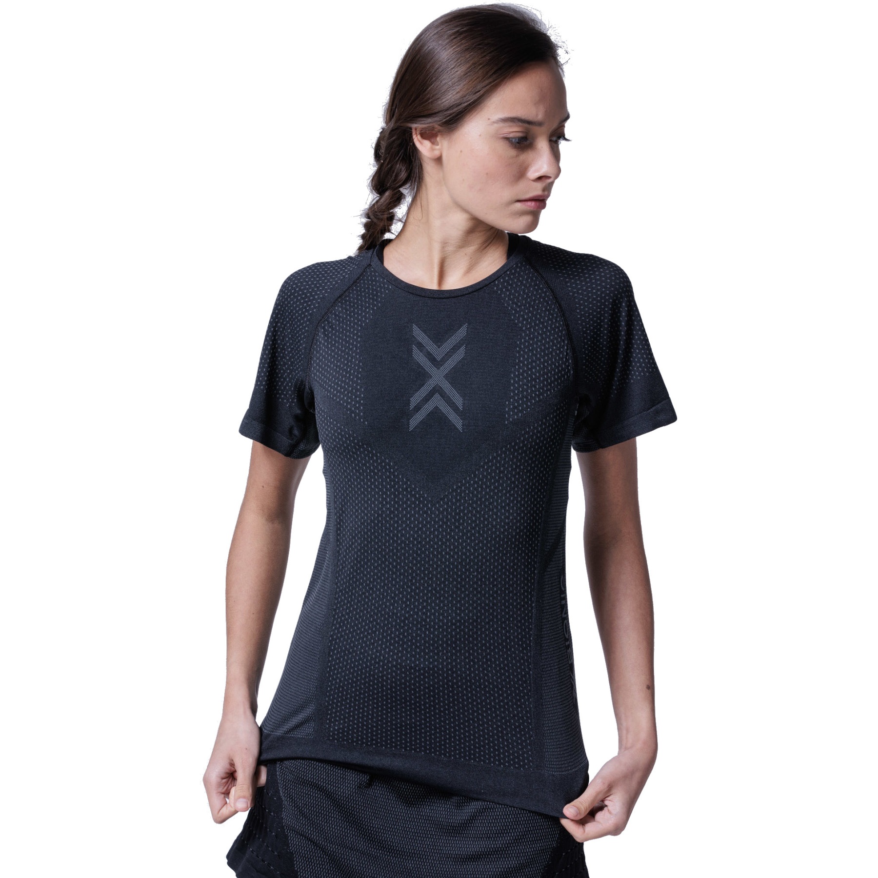 Photo produit de X-Bionic T-Shirt de course Femme - Xceed Run - x black/rhino grey