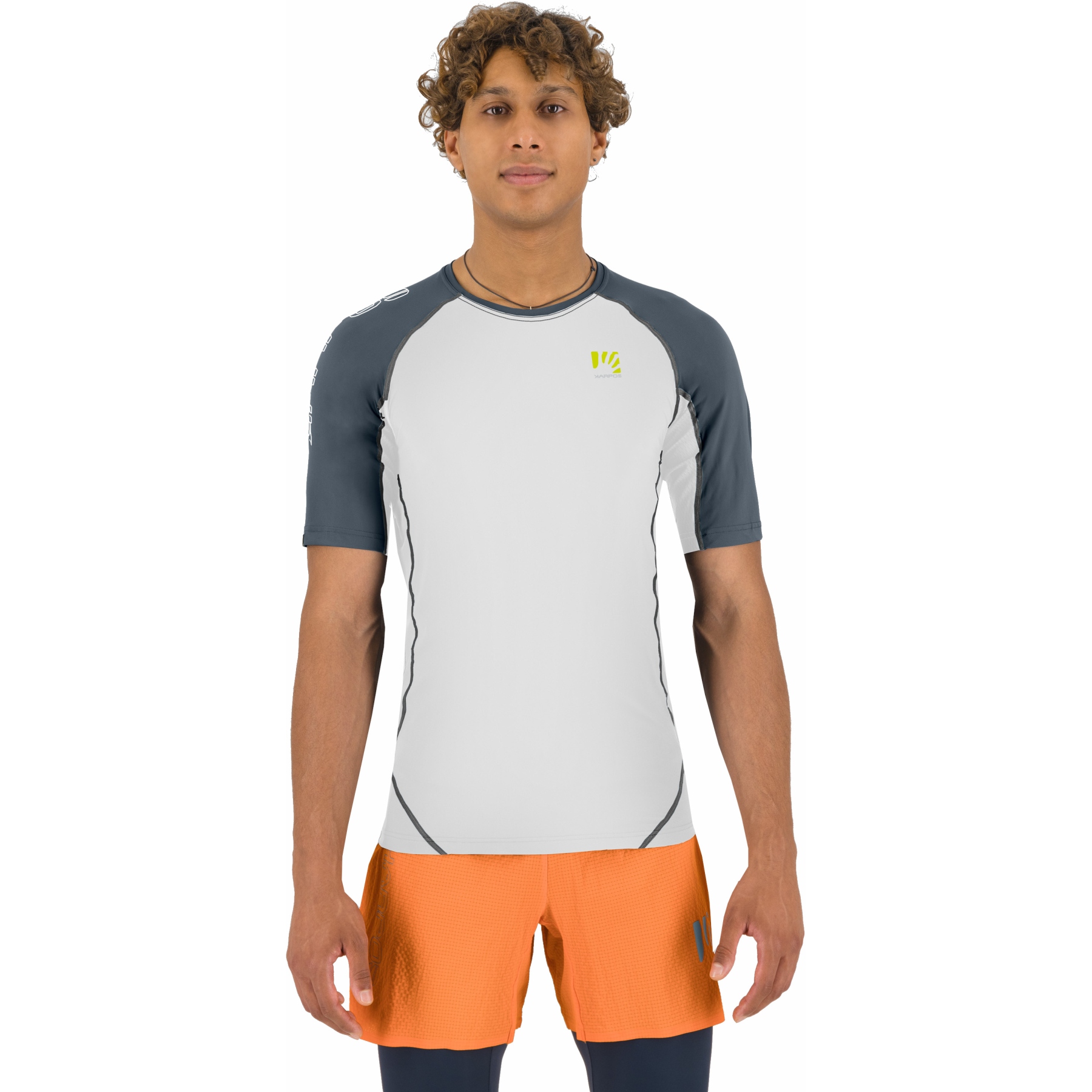 Foto van Karpos Lavaredo Hardloopshirt Heren - bright white/dark slate