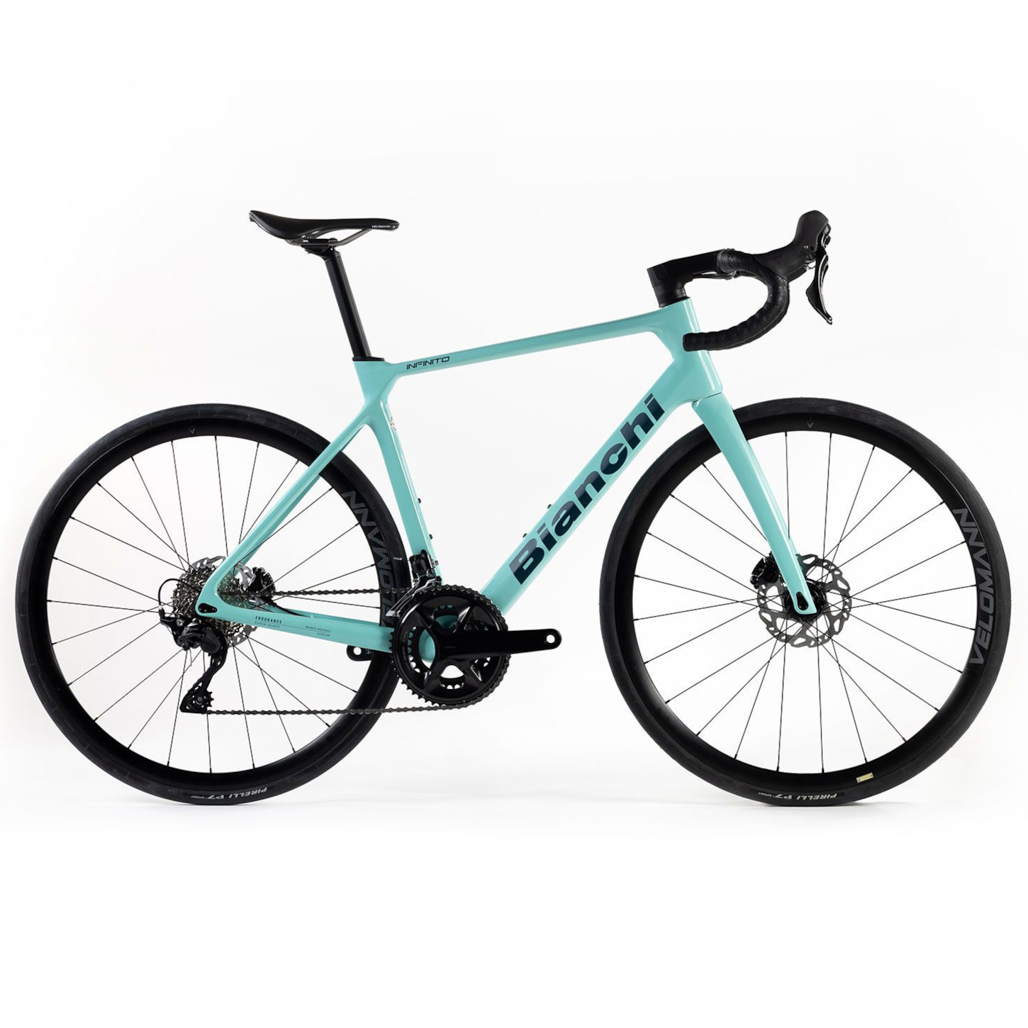 Picture of Bianchi INFINITO ICR Velomann - Ultegra DI2 - Carbon Road Bike - 2025 - CK16 / blue glossy - matt logo