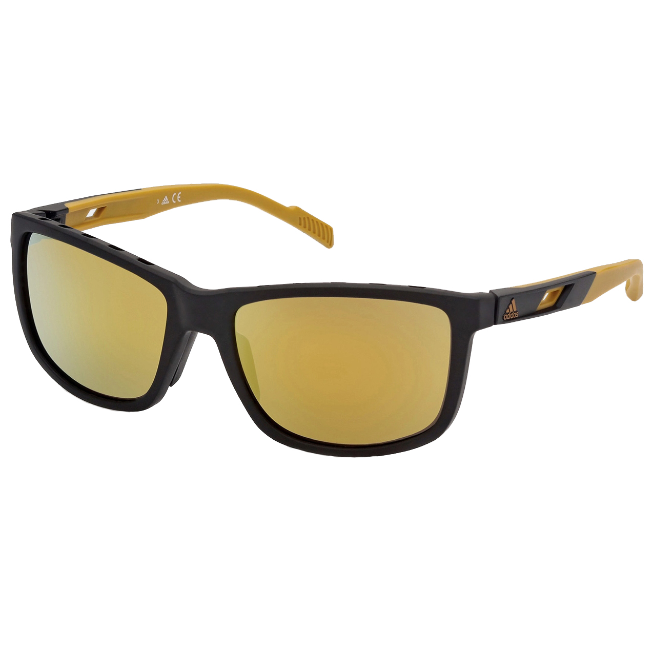 Picture of adidas Actv Classic SP0047 Sport Sunglasses - Matte Black / Contrast Mirror Gold