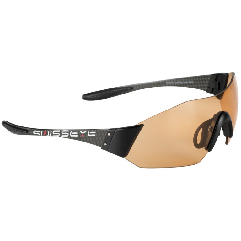 Image of Swiss Eye C-Shield Glasses 12191 - Black Carbon - Photochromic Orange-Smoke