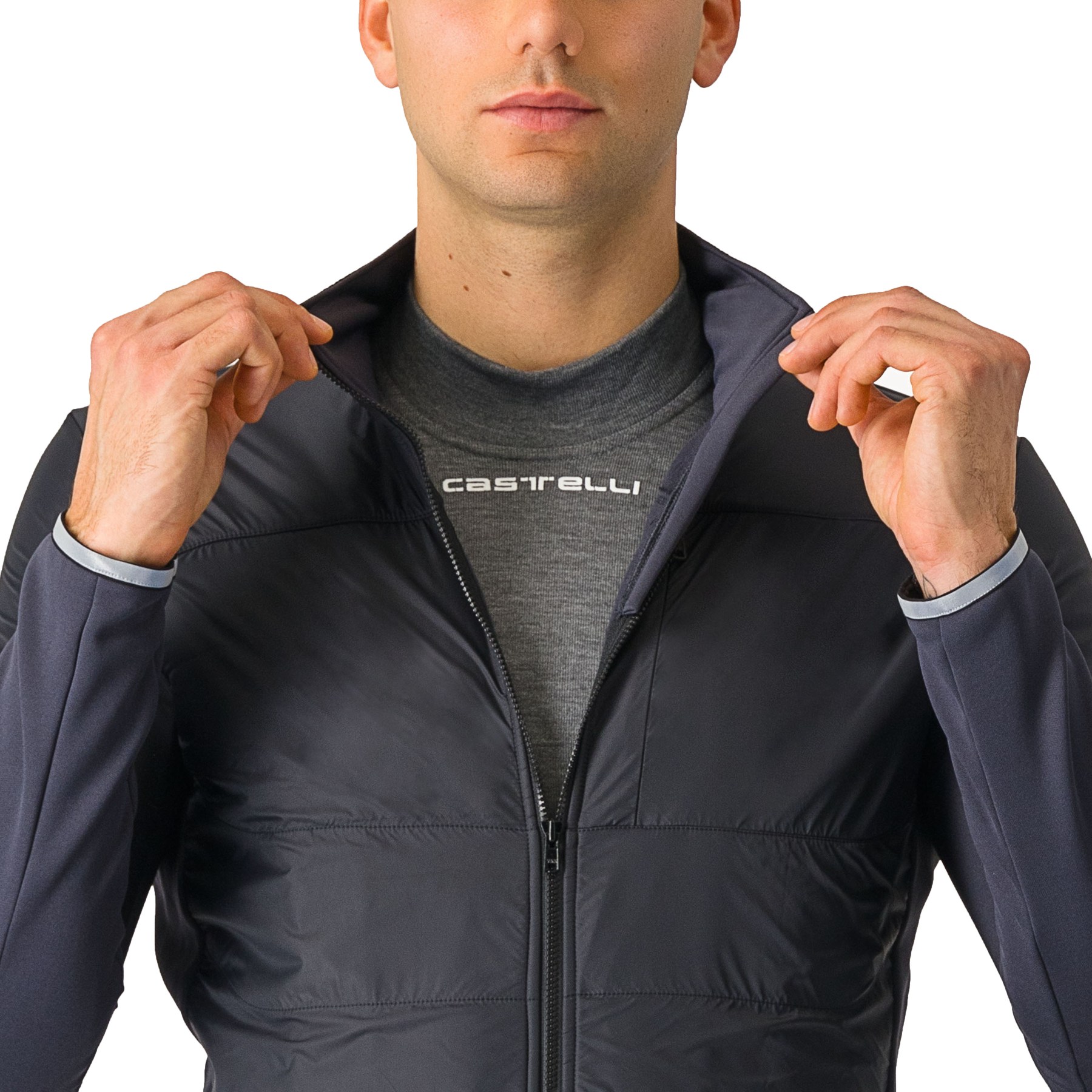 Castelli Unlimited Jacket Men - pool blue/dark grey 457 | BIKE24