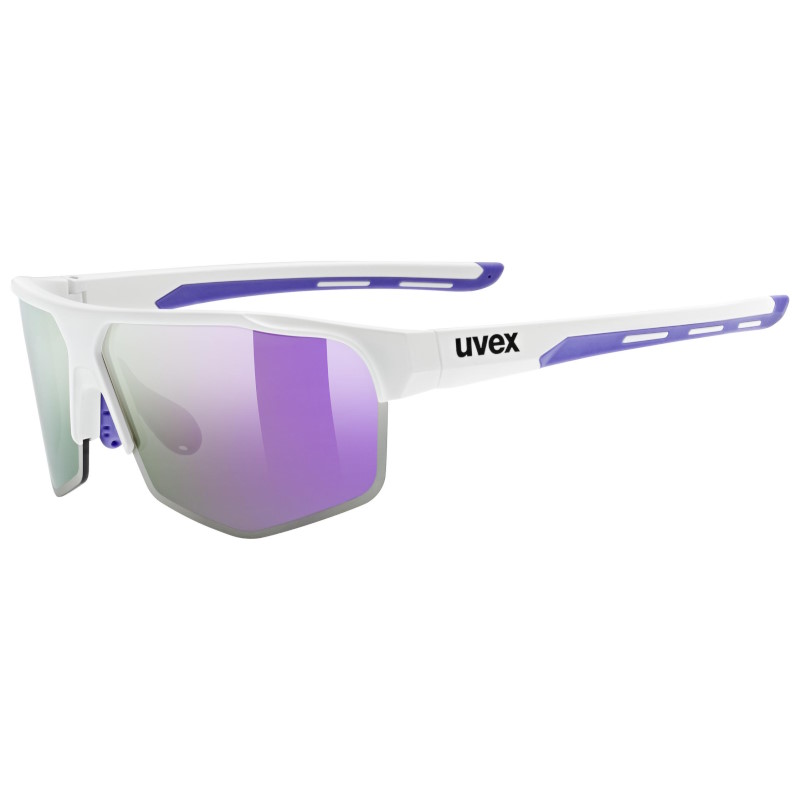 Produktbild von Uvex axos set Brille - white matt/mirror purple + clear