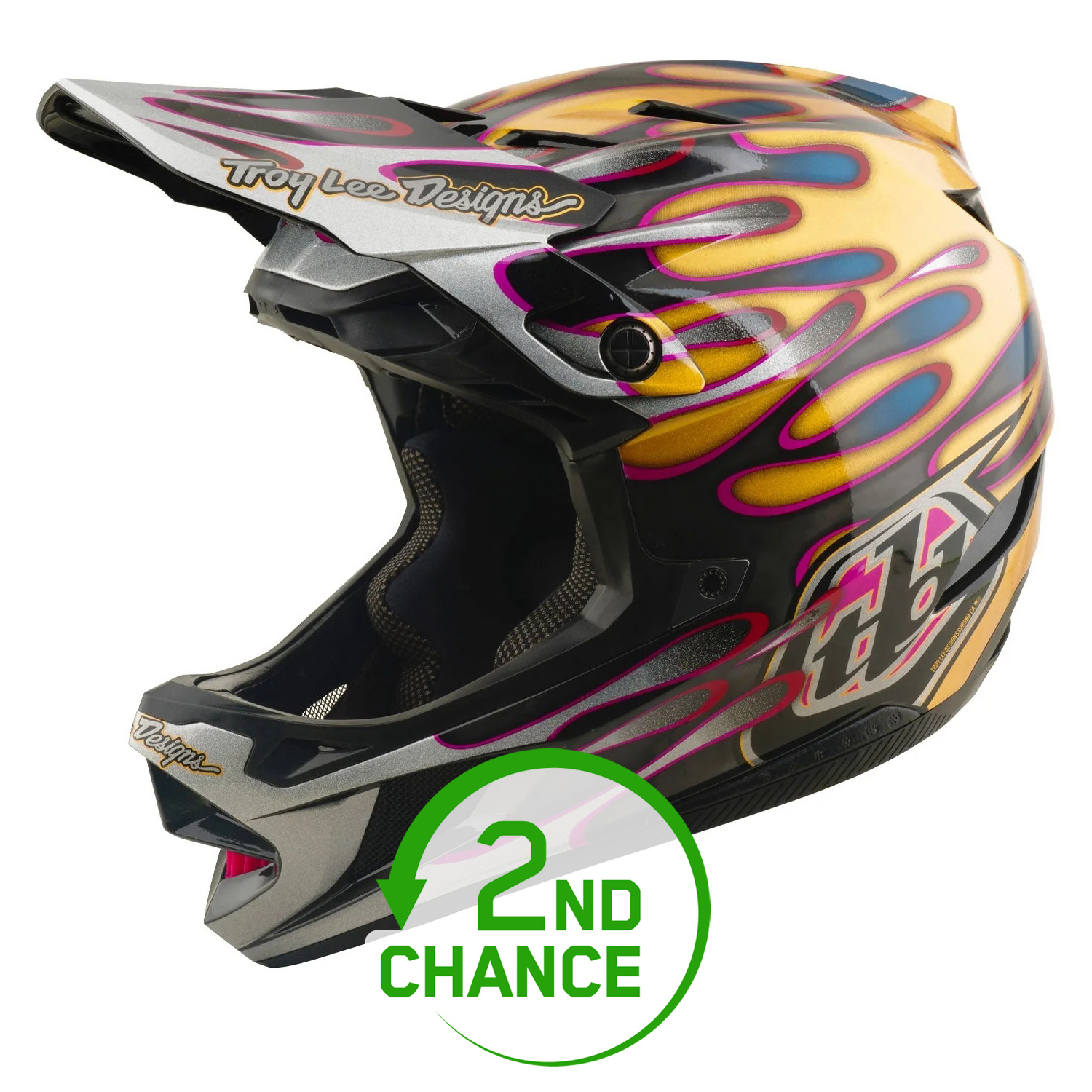 Troy Lee Designs D4 Carbon MIPS Helmet - Overspray Gold/Black