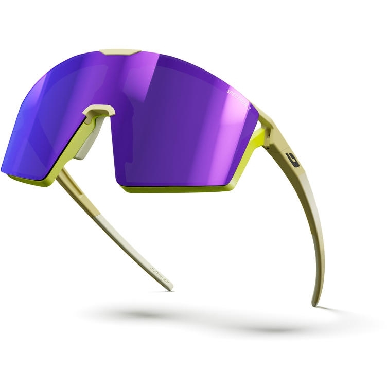 Julbo Edge Sunglasses - Matt Light Brown/Fluo Yellow - Flash