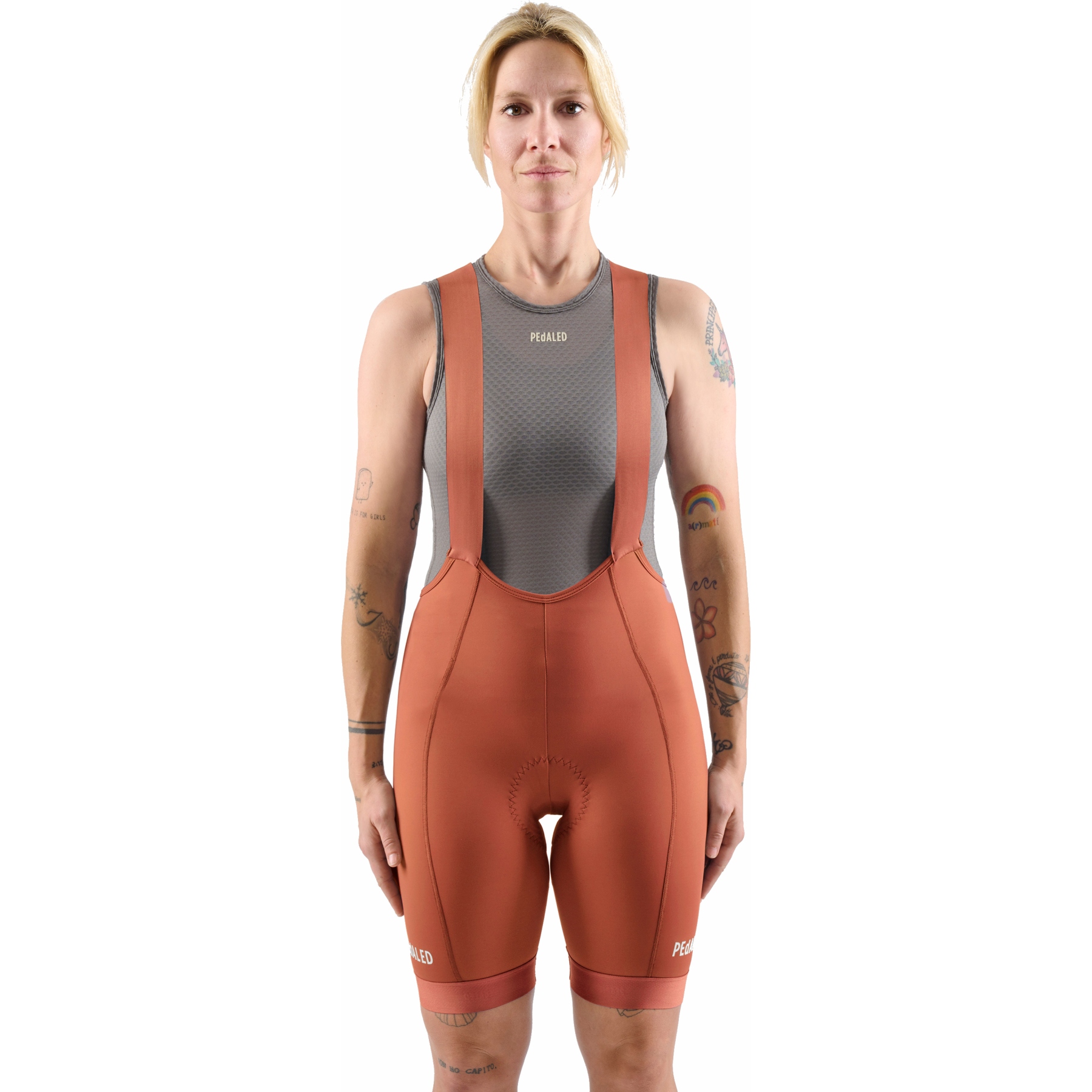Picture of PEdALED E. Bib Shorts Women - Orange