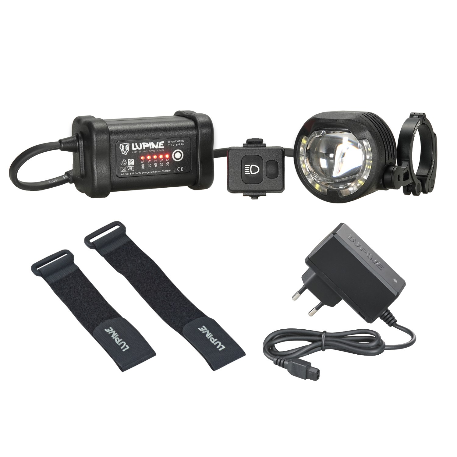 Picture of Lupine SL AF7 Front Light with Remote and 6.9 Ah SmartCore battery - black
