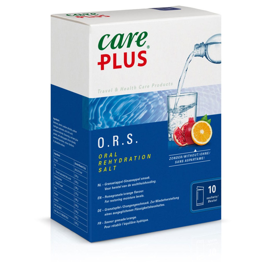 Productfoto van Care Plus O.R.S. Electrolytes - Oral Rehydration Salt - 10x5,3g