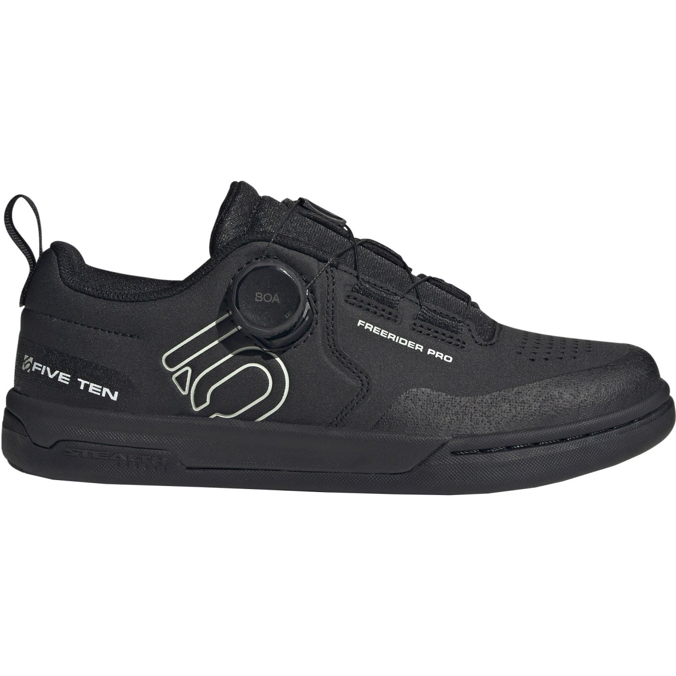 Picture of Five Ten Freerider Pro Boa Mountain Bike Shoes Women - Core Black / Linen Green / Footwear White