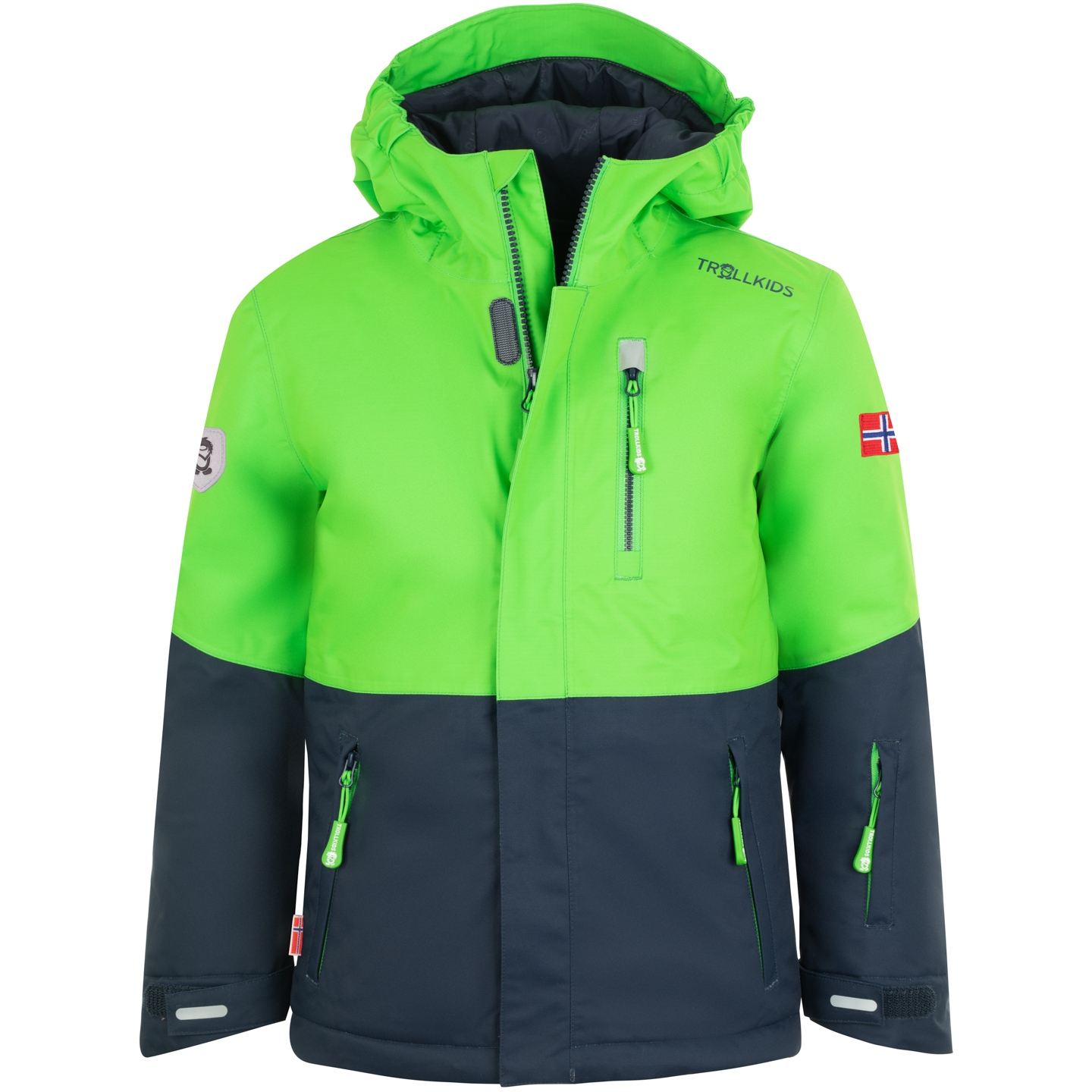 Picture of Trollkids Hallingdal Ski Jacket Kids - Bright Green/Navy