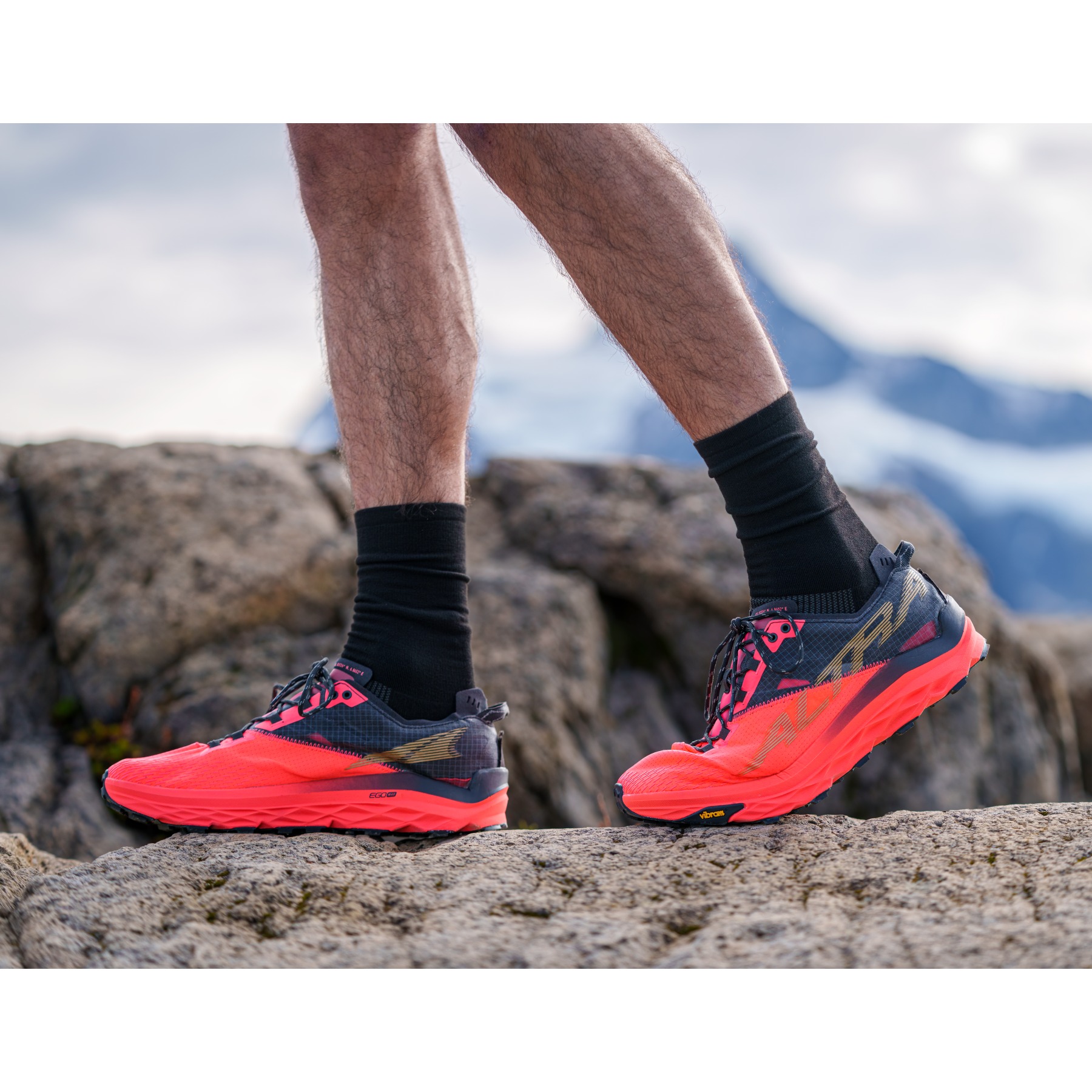Altra Mont Blanc Trail Running Shoes Men - Coral/Black