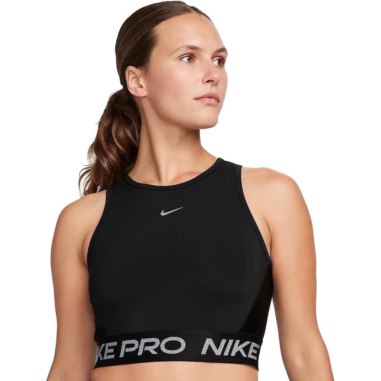 Produktbild von Nike Pro Dri-FIT Kurztanktop Damen - black/m FB5588-010