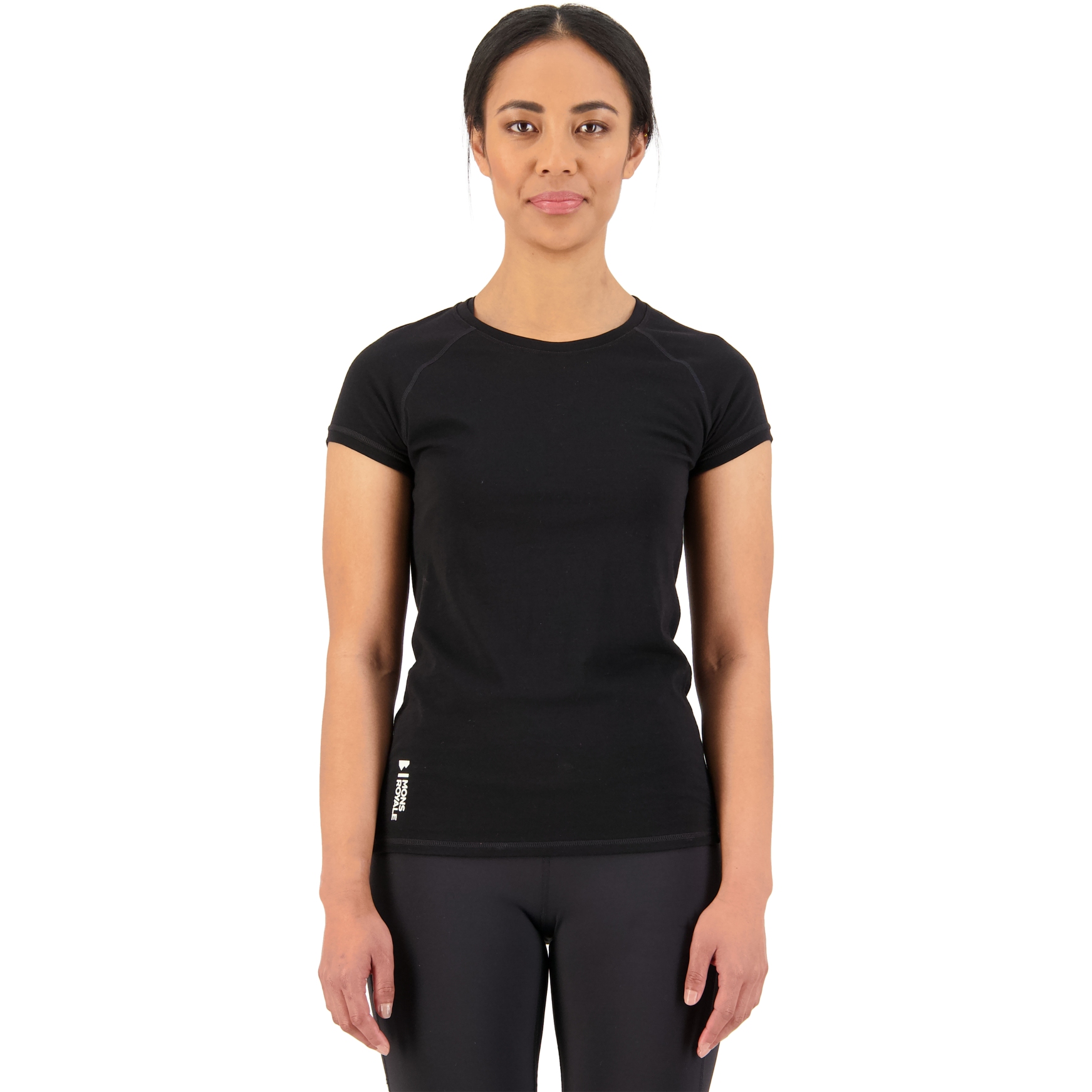 Productfoto van Mons Royale Bella Merino Air-Con T-Shirt Dames - zwart