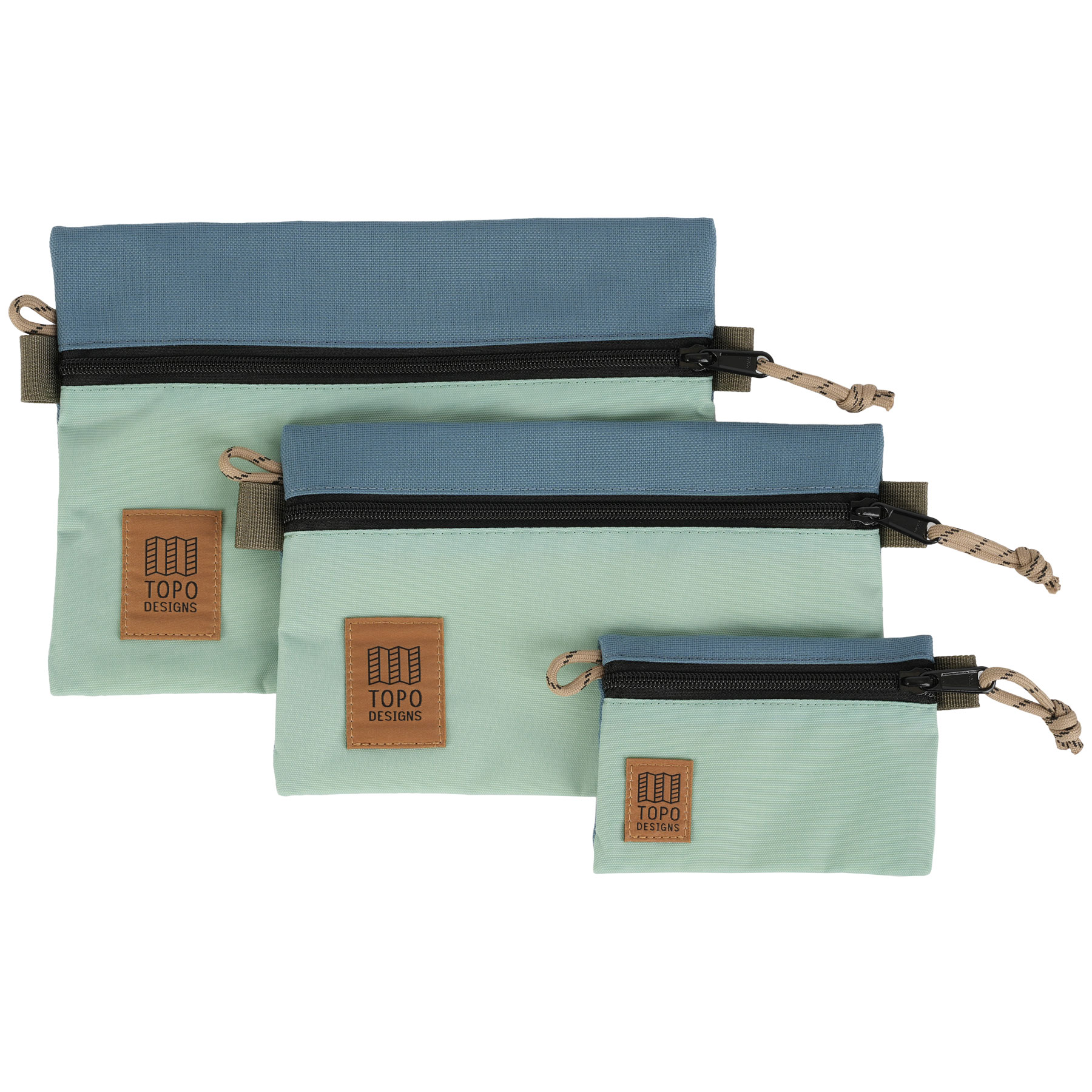 Produktbild von Topo Designs Zubehörtaschen-Set - Stone Blue/Ash Green