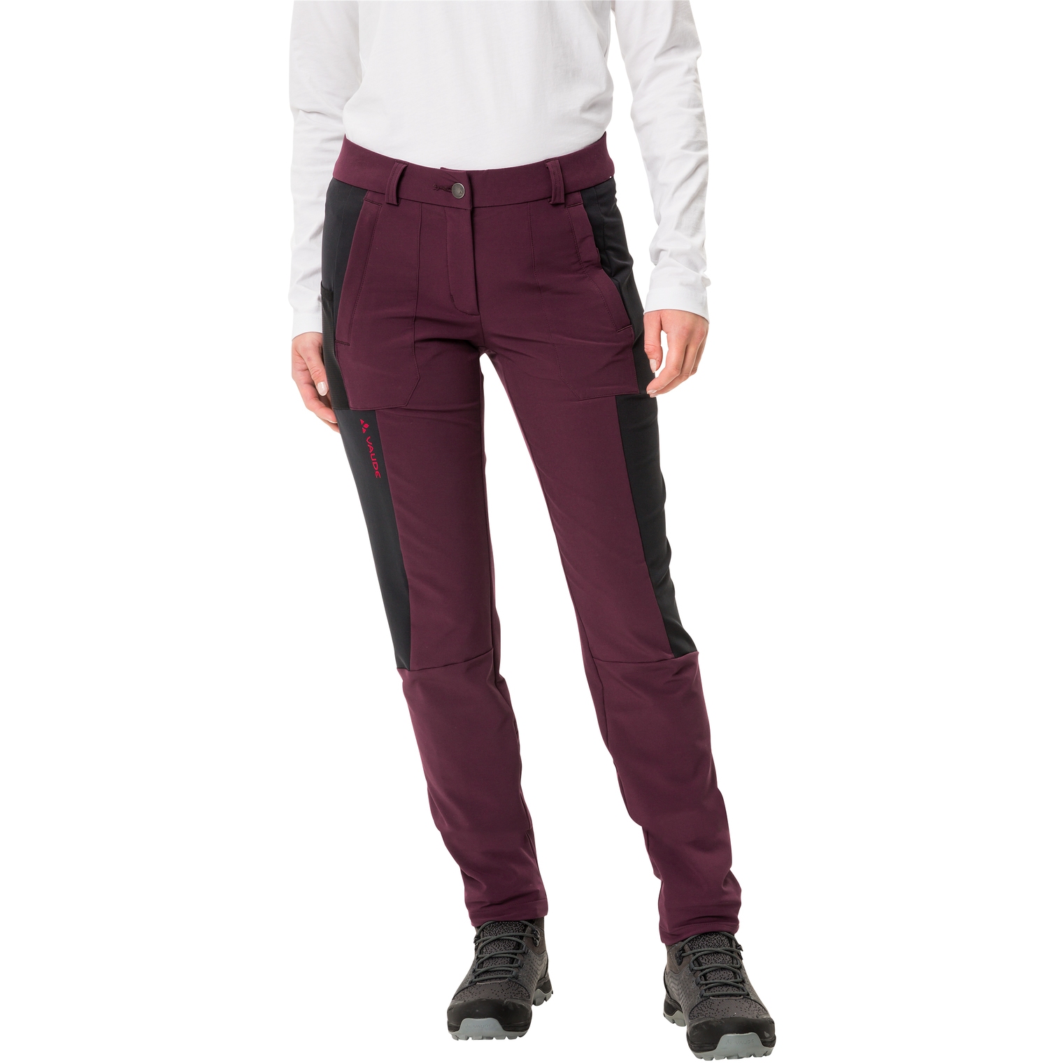 Image of Vaude Women's Elope Slim Fit Pants - cassis