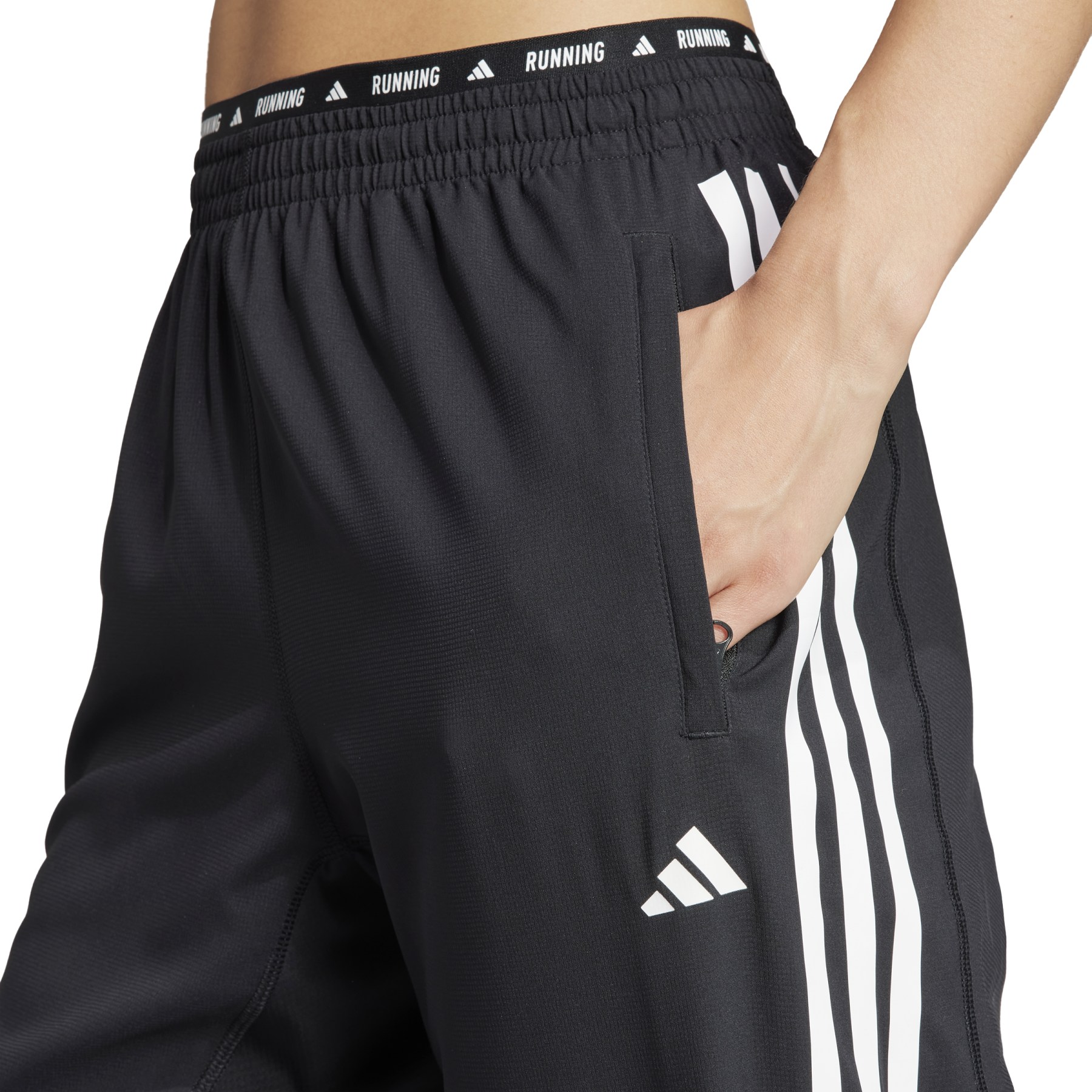 adidas Own The Run 3 Stripes Laufhose Damen schwarz IS0379 BIKE24