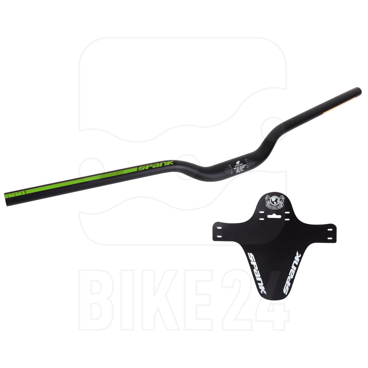 Picture of Spank Spoon 800 MTB Handlebar - shotpeen black/green