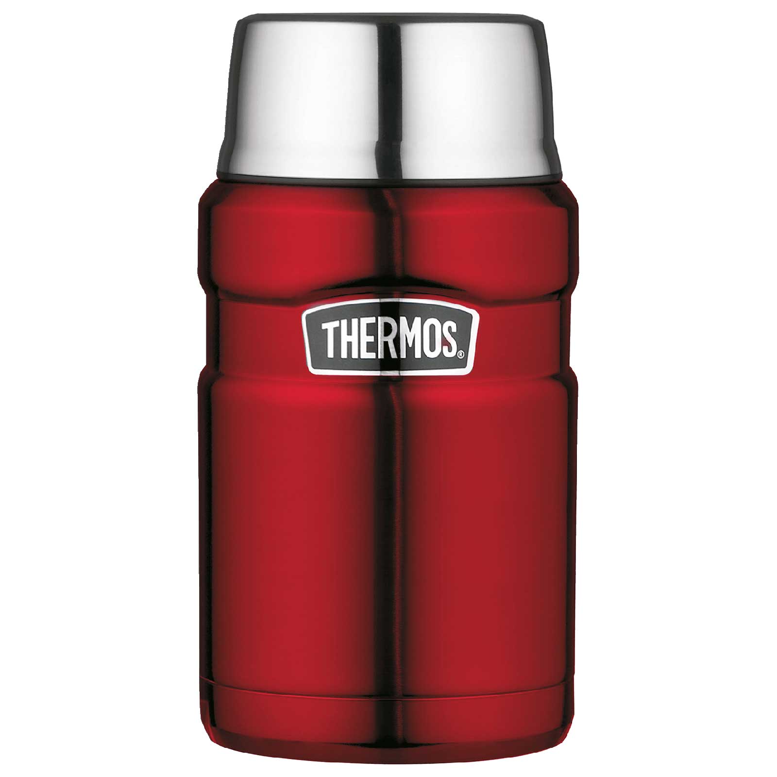 Foto de THERMOS® Stainless King Food Jar 0.71L Termo para Comida - cranberry red polished