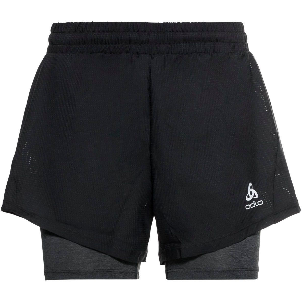 Picture of Odlo Women&#039;s RUN EASY 5 INCH 2-in-1 Running Shorts - black