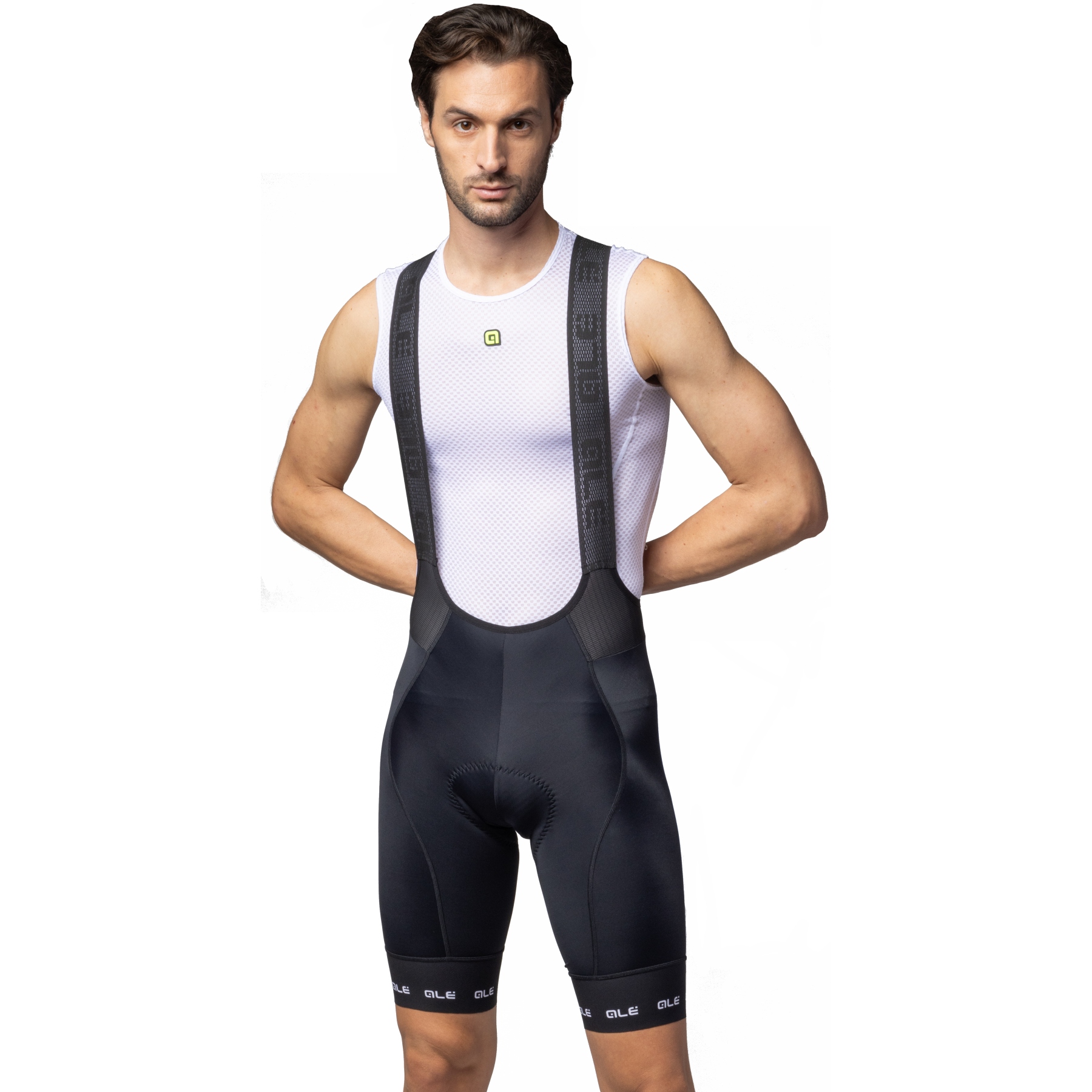 Productfoto van Alé PR-E Strada 2.0 Fietsshorts met bretels Heren - wit