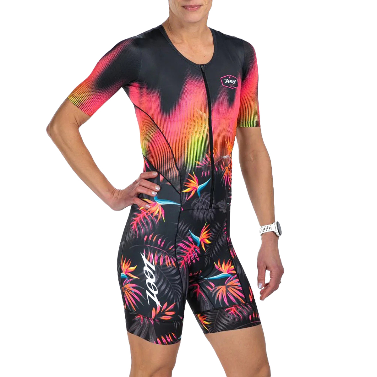 Produktbild von ZOOT LTD Aero Full Zip Triathlonanzug Damen - tropical magic