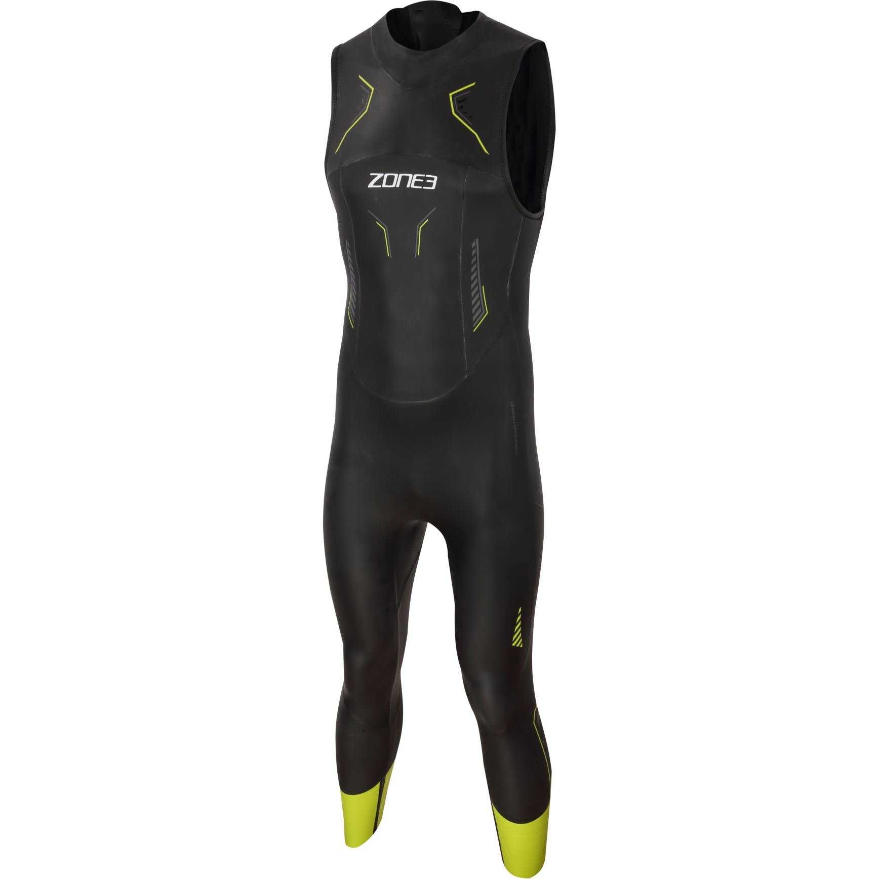 Picture of Zone3 Men&#039;s Sleeveless Vision Wetsuit - black/lime/gunmetal