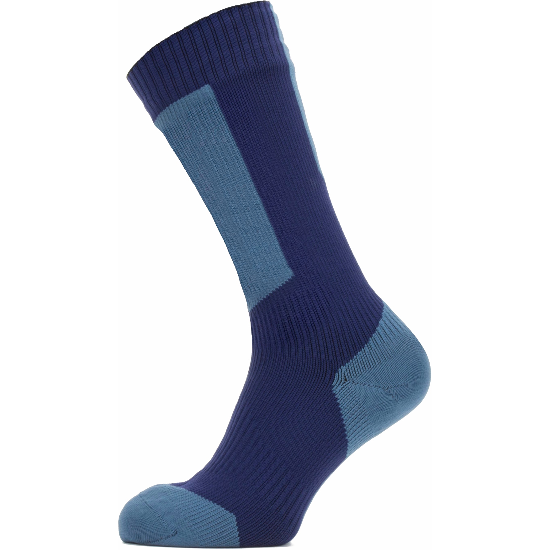 Picture of SealSkinz Runton Waterproof Cold Weather Mid Length Socks with Hydrostop - Navy Blue/Red