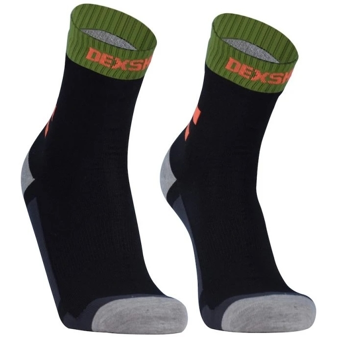 Picture of DexShell Running Socks - black/blaze orange