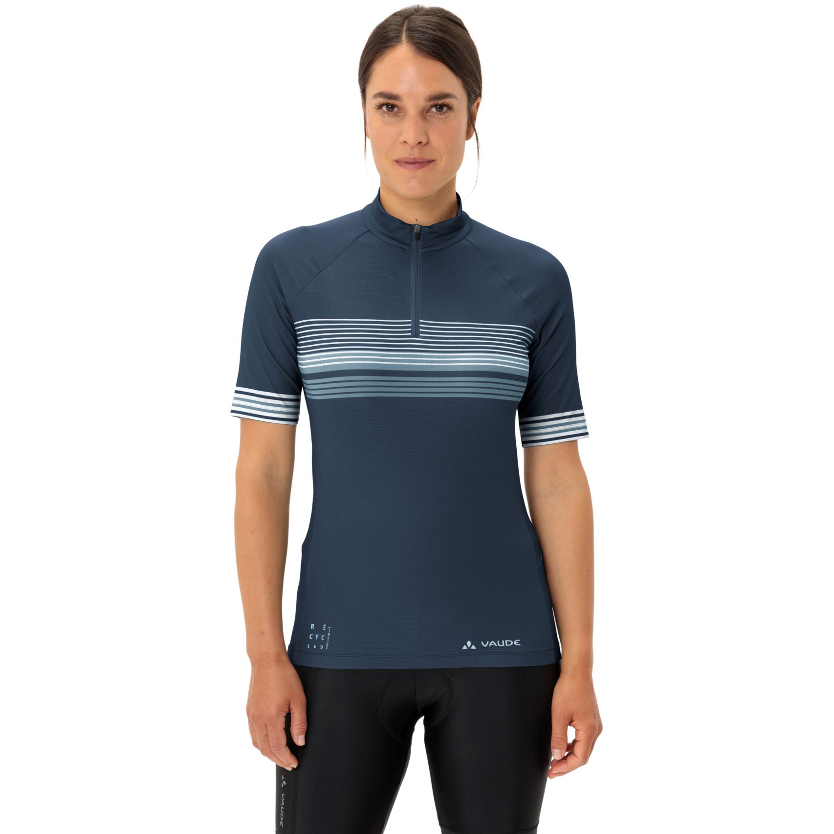 Produktbild von Vaude Posta II Half Zip Kurzarmtrikot Damen - dark sea