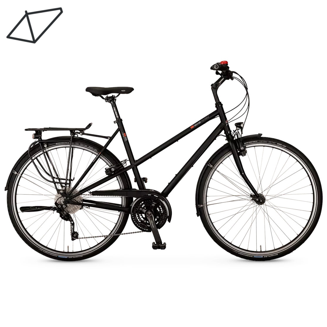 Productfoto van vsf fahrradmanufaktur T-300 Deore - Men Touring Bike - 2023 - ebony metallic